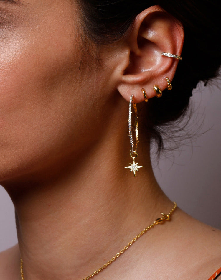 Ruby Gold Cuff Earring